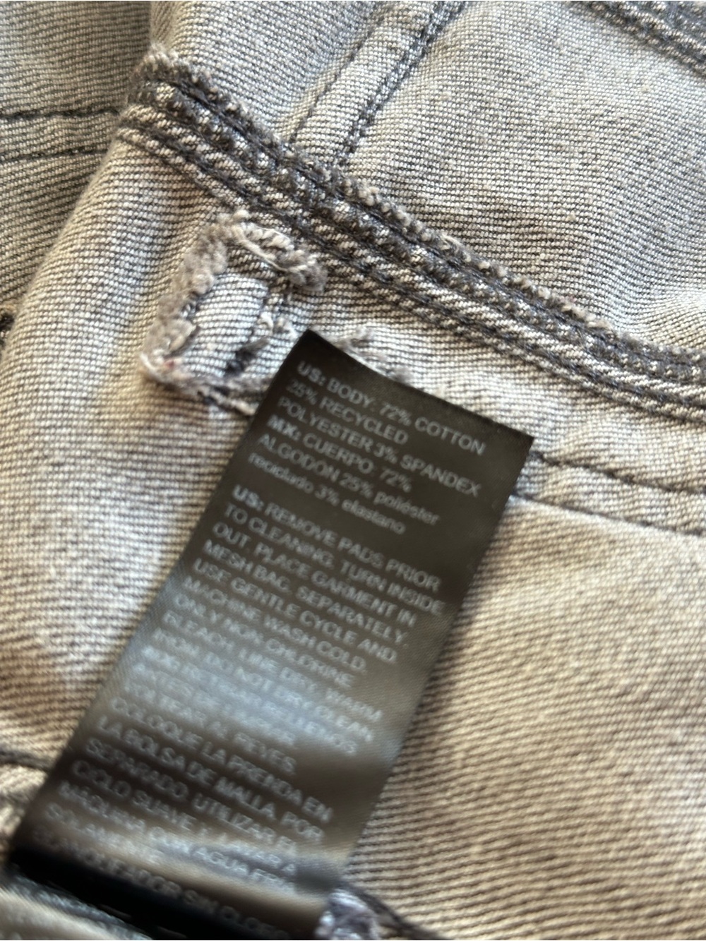 WHBM Stylist Jacket grey denim hook and eye closure women’s size 8 - Picture 8 of 8